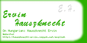 ervin hauszknecht business card